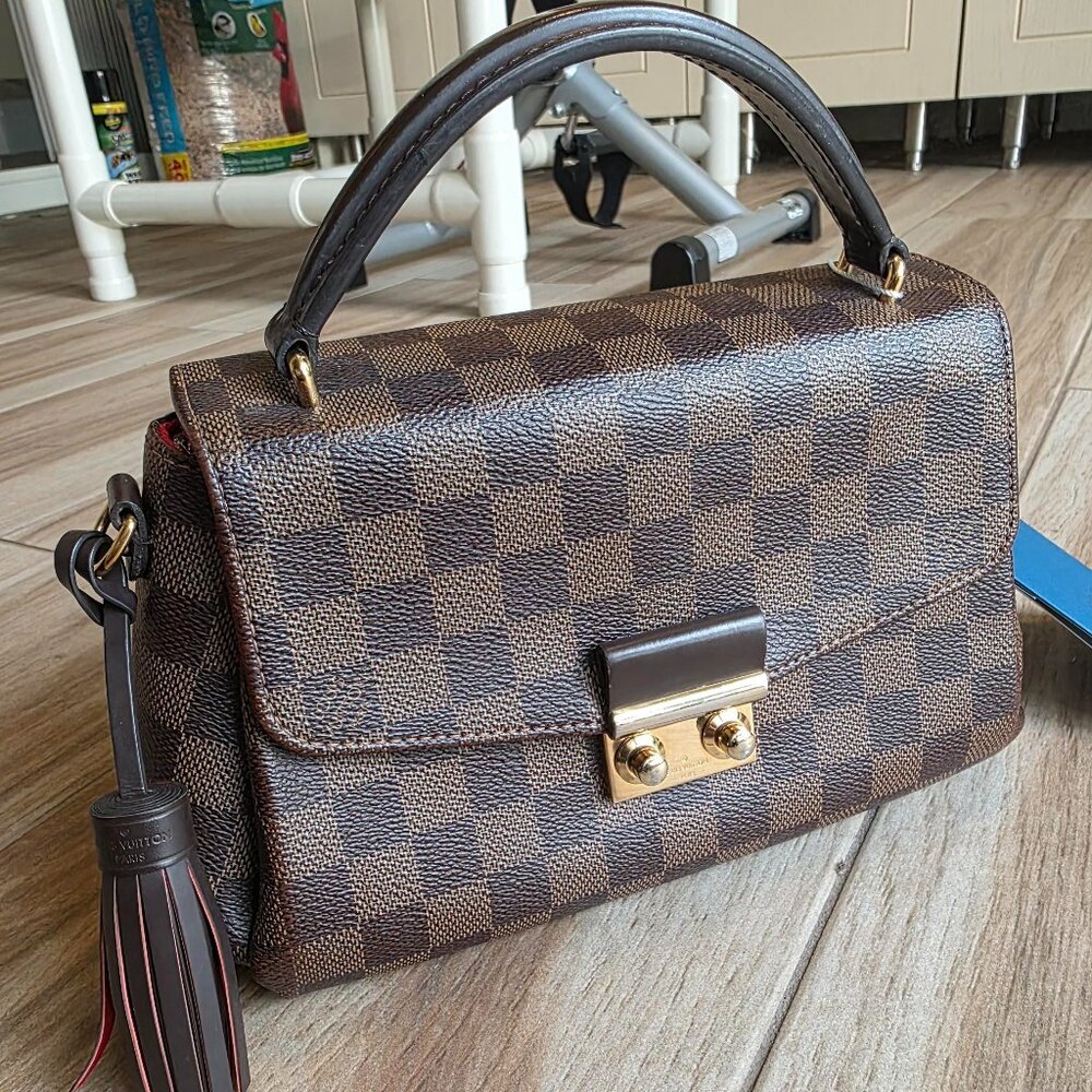 Louis Vuitton Brown Damier Ebene Top Handle Crossbody Bag - Picture 3 of 16